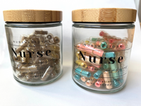 Load image into Gallery viewer, Nurse Gift Affirmation Card Capsules in a Jar, Nurse Gift Idea, Nurse Graduation Gift Ideas, New Nurse Gift, Nurse Appreciation Gift
