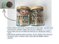Load image into Gallery viewer, Nurse Gift Affirmation Card Capsules in a Jar, Nurse Gift Idea, Nurse Graduation Gift Ideas, New Nurse Gift, Nurse Appreciation Gift
