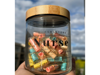 Load image into Gallery viewer, Nurse Gift Affirmation Card Capsules in a Jar, Nurse Gift Idea, Nurse Graduation Gift Ideas, New Nurse Gift, Nurse Appreciation Gift

