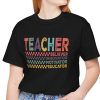 Load image into Gallery viewer, &#39;Teacher Believer Innovator Motivator Educator&#39; T-Shirt
