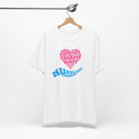 Load image into Gallery viewer, Nurse T-Shirt – Comfort, Courage, Hope &amp; Grace | Blue and Pink Word Cloud
