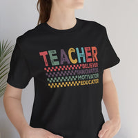 Load image into Gallery viewer, &#39;Teacher Believer Innovator Motivator Educator&#39; T-Shirt
