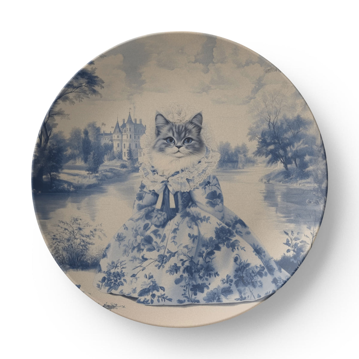 Cat Toile Plate - 2