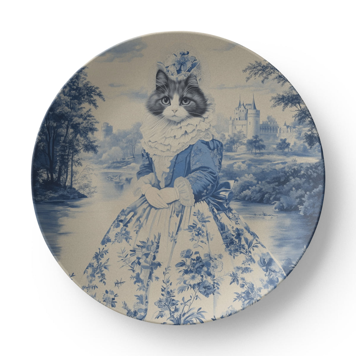 Cat Toile Plate - 1