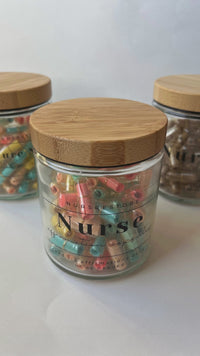 Load and play video in Gallery viewer, Nurse Gift Affirmation Card Capsules in a Jar, Nurse Gift Idea, Nurse Graduation Gift Ideas, New Nurse Gift, Nurse Appreciation Gift
