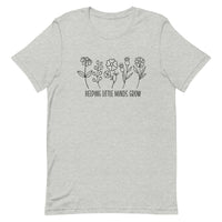 Load image into Gallery viewer, &quot;Helping Little Minds Grow&quot; Floral Teacher T-Shirt | Comfort &amp; Inspiration for Educators
