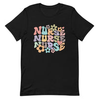 Load image into Gallery viewer, Flower Power Groovy Nurse T-Shirt

