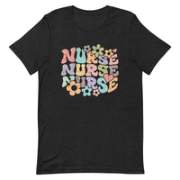 Load image into Gallery viewer, Flower Power Groovy Nurse T-Shirt
