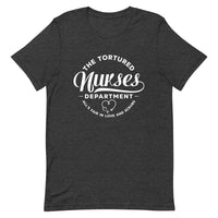 Load image into Gallery viewer, The Tortured Nurses Department T-Shirt | White Text
