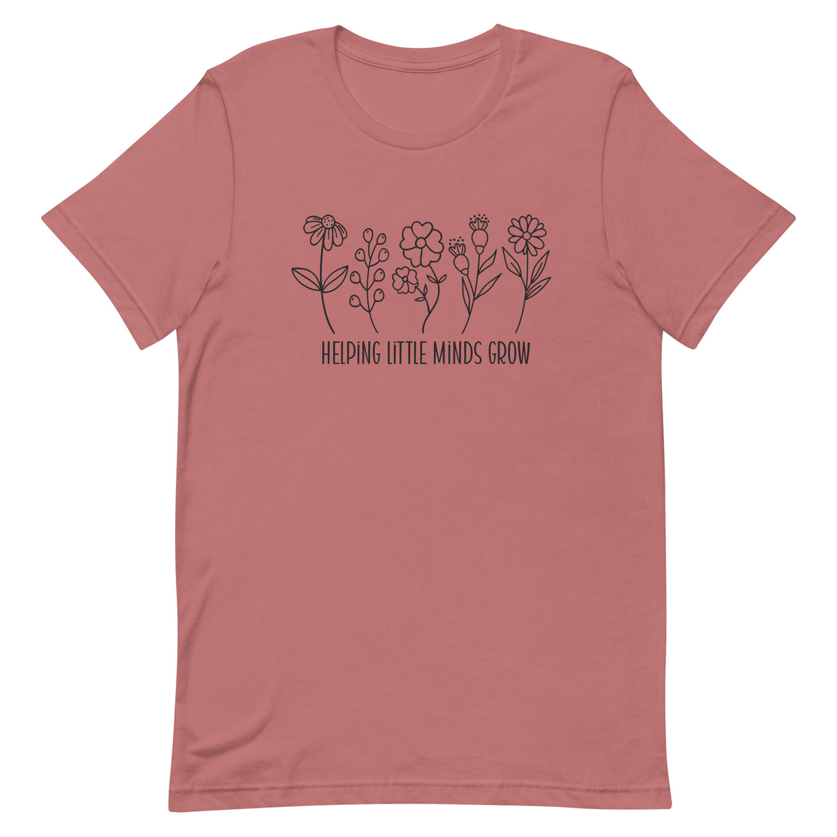 "Helping Little Minds Grow" Floral Teacher T-Shirt | Comfort & Inspiration for Educators