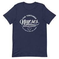 Load image into Gallery viewer, The Tortured Nurses Department T-Shirt | White Text
