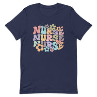 Load image into Gallery viewer, Flower Power Groovy Nurse T-Shirt
