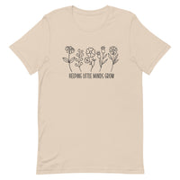 Load image into Gallery viewer, &quot;Helping Little Minds Grow&quot; Floral Teacher T-Shirt | Comfort &amp; Inspiration for Educators
