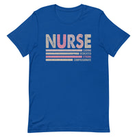 Load image into Gallery viewer, Nurse T-Shirt – Caring, Dedicated, Strong &amp; Compassionate
