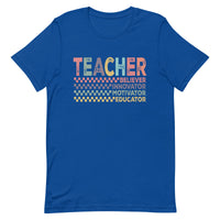 Load image into Gallery viewer, &#39;Teacher Believer Innovator Motivator Educator&#39; T-Shirt
