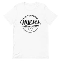 Load image into Gallery viewer, The Tortured Nurses Department T-Shirt | Black Text
