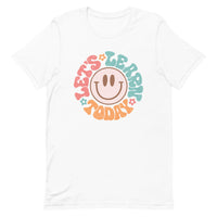 Load image into Gallery viewer, &quot;Let’s Learn Today&quot; Retro Smiley Teacher T-Shirt

