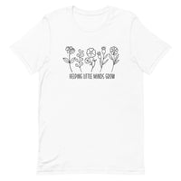 Load image into Gallery viewer, &quot;Helping Little Minds Grow&quot; Floral Teacher T-Shirt | Comfort &amp; Inspiration for Educators
